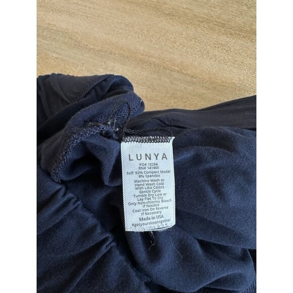 Lunya Soft Modal Restore Pocket Base Legging: Navy Blue Size Small - Picture 4 of 6
